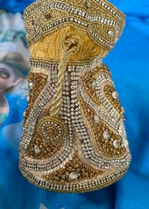 Golden Embellished Potli