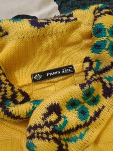 Yellow Collar Sweater For Women