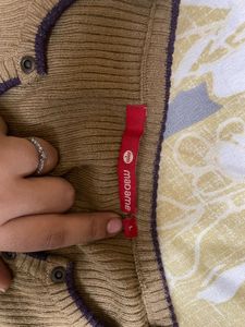 Madame Brown Buttoned Top