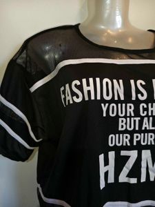 Size Large/ XL 36-40 inches Stylish Black Mesh Top