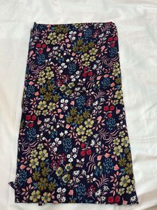 Blue Floral Print Fabric