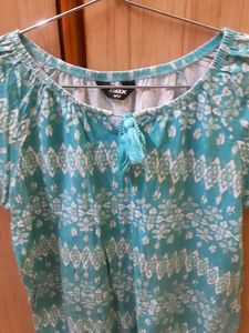 Patterned Tassel Top