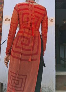 Sheer Red Stylish Kurta