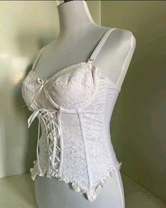 White Lacy Corset Top