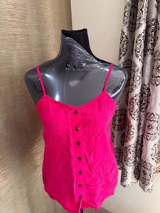 Pink Cotton Spaghetti Top