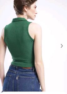 Green Collared Top