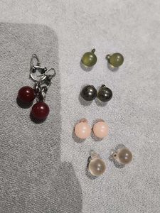 Ball Drop Earrings With Changeable Parts