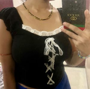 Cute Korean Lace Top