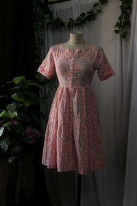 Peach Floral Dress