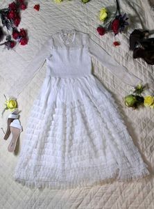 White Ruffled Dress