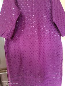 Purple Embellished Tunic
