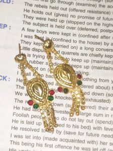 Gold Tone Dangle Earrings