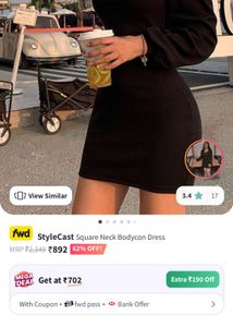square neck bodycon dress