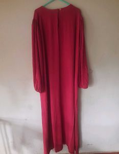 full sleeve maroon maxi dress ( bust 40-42)