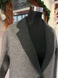 Grey Check Coat For Ladies