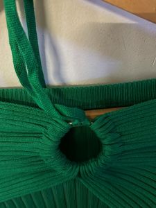 Green Cutout Halter Bodycon Dress