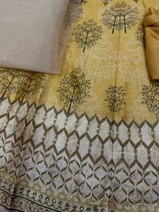 Elegant Yellow Anarkali Suit with Dupatta