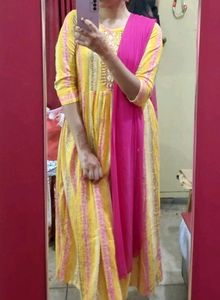 Yellow &amp; Pink Kurta