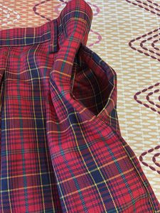 Plaid Pleated Skirt