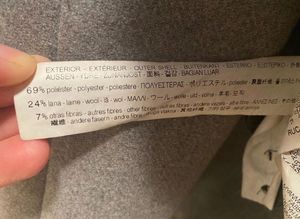 Zara Gray Wool Blend Coat