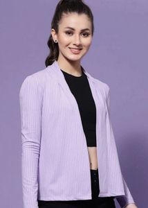 lavender Ribbed Cardigan