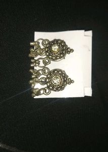 Vintage Silver Tone Dangle Earrings