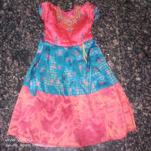 Cute Pink Embroidered Dress