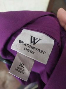 Purple Short Sleeve Blouse
