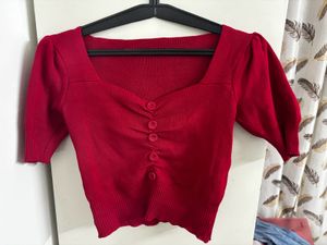 Beautiful Red Crop Top