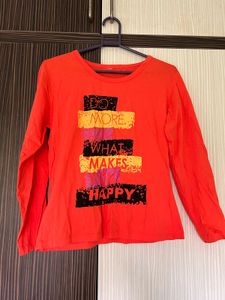 Orange Full Sleeves Shirt