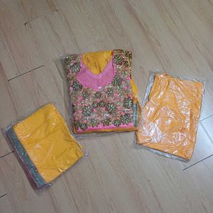 Wedding Anarkali Heavy Work, 3 Piece Suit