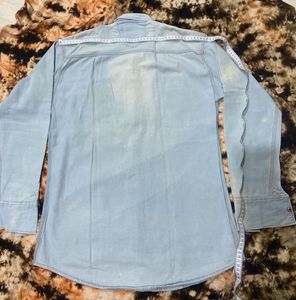 Denim Shirt With White T-shirt Attached💎🤍