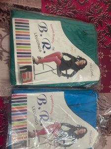 Combo Leggings Sea Green And Sky Blue