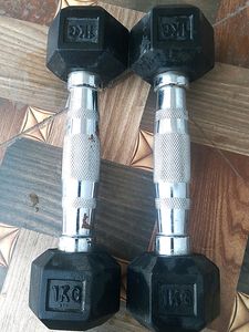 Steel Base Strong Dumbbells Each 1kg Pair.