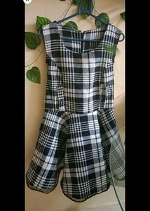 Skater Check Dress / Short Dress