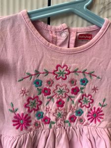 Cute Pink Embroidered Top