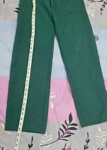 Green Straight Denim High waist