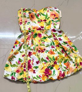 Floral Strapless Dress