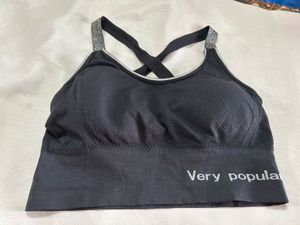 Black Criss-Cross Sports Bra