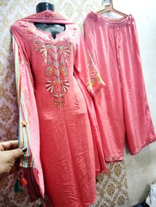 Coral Embroidered Salwar Kameez Suit