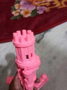 Pink Bubble Gun Toy