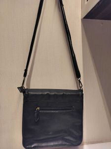 Leather Black Sling Bag