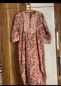 Floral Print Kurta Set With Dupatta