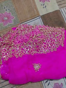 Elegant Pink Embroidered dupatta