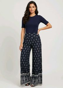 Printed Wide Leg Pants