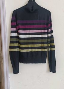 Striped Turtleneck Sweater