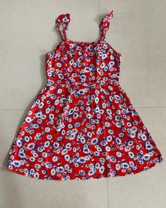 FOREVER 21 Coral Printed A-Line Dress