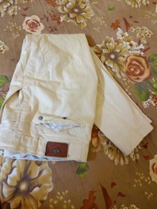 Cream Pant For Lady