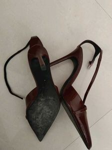 Zara Burgandy Stilettos