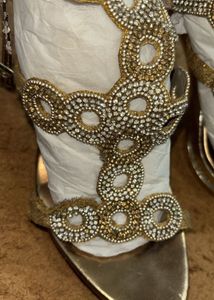 Sparkly Gold Heels By Metro